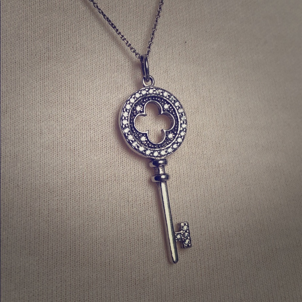 Italian silver key necklace